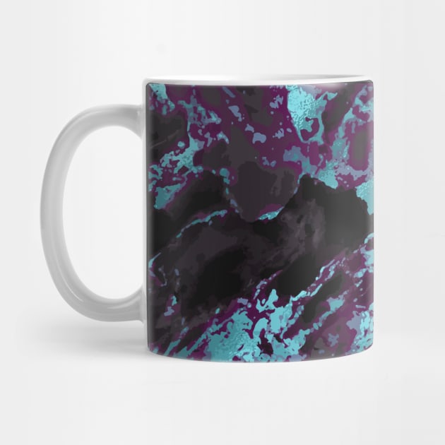 Marble Pattern Aesthetic Black Purple Blue Teal by jodotodesign